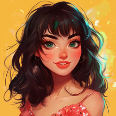 Obraz premium portrait of a woman with hair