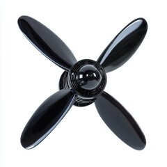 Obraz premium Four blade propeller with multiple speed versions, pen tool cutout, white background, fan propeller, airplane propeller. rotating propeller,Dynamic Rotation: Four-Blade Propeller in High Defini