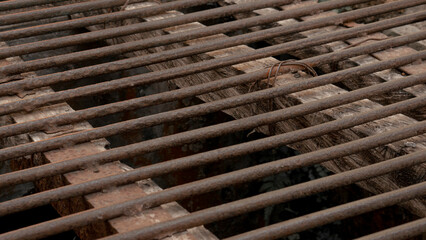 Iron water drain pipes that are no longer operational, damaged and not maintained.
