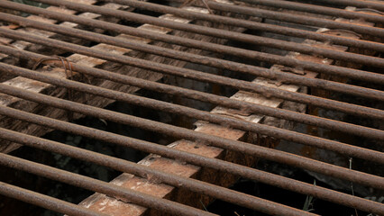 Iron water drain pipes that are no longer operational, damaged and not maintained.
