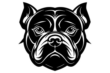 A bulldog head vector art illustration