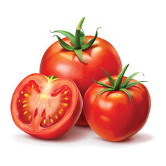 3d vector red tomato design