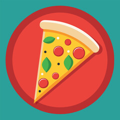 illustration of a pizza with strawberry