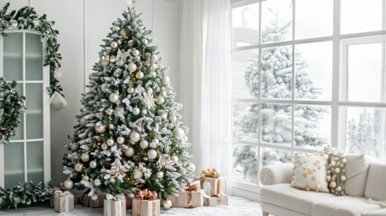 Christmas cozy home interior