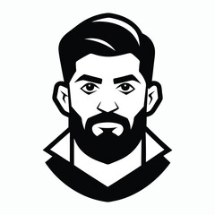 beard man logo vector