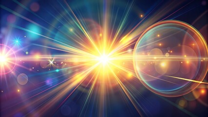 Vibrant transparent lens flare with soft, swirling lights and subtle color gradient, adding warm, ethereal ambiance to any scene or composition.