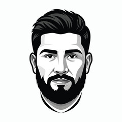 beard man logo vector