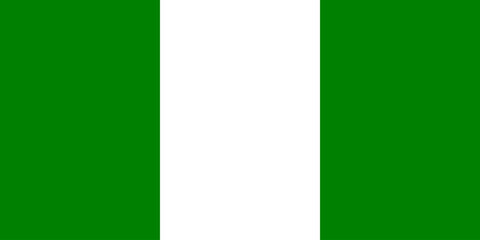 The official national flag of Nigeria. Flag of the Federal Republic of Nigeria. Correct proportions and colors. Vector illustration