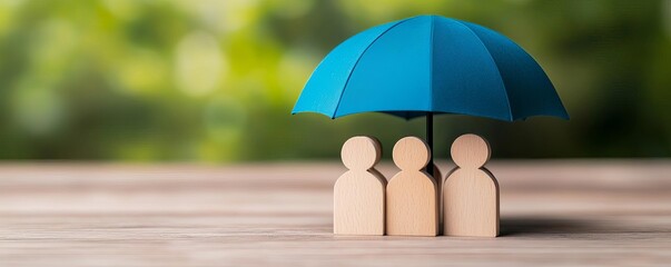 Umbrella covering a group of people from a storm, visualizing protection against life s uncertainties, life insurance umbrella, protection, coverage