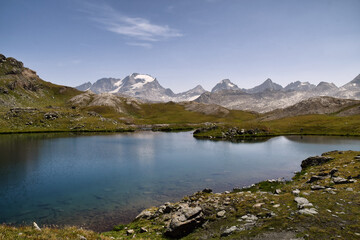 Il Gran Paradiso, visto dai laghi Tre Becchi