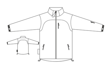 Jacket cad mockup icon. Vector illustration. © SubhanHassan