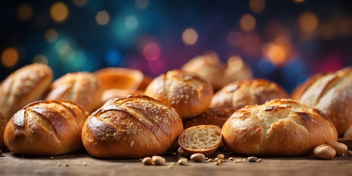 A vibrant array of breads from around the world.