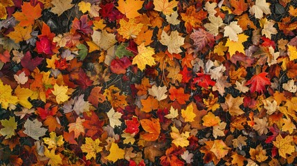 Autumn Leaves on the Ground
