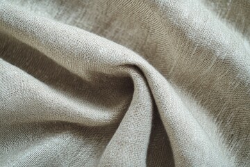 Fototapeta premium linen fabric texture background, seamless pattern of natural textile , ai