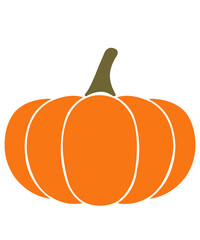 Pumpkin clip art design on plain white transparent isolated background for card, shirt, hoodie, sweatshirt, apparel, tag, mug, icon, poster or badge