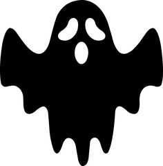 Ghost halloween clip art design on plain white transparent isolated background for card, shirt, hoodie, sweatshirt, apparel, card, tag, mug, icon, poster or badge
