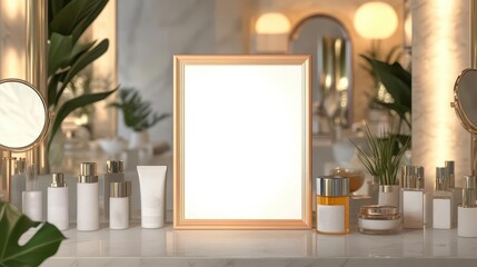 A frame mockup in a luxury beauty salon