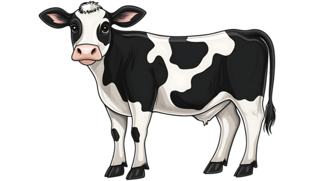 Cow vector on transparent background