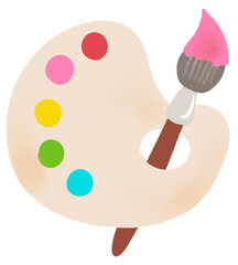 brush and palette