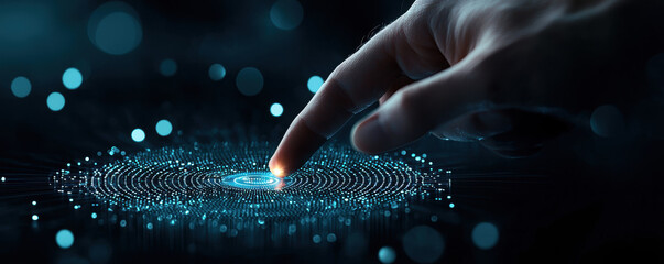 Closeup of a policymaker s hand adjusting a virtual economy dial, influencing key indicators, concept of economic control