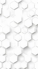 Naklejka premium Pentagons, Shapes, 3D White, Abstract Image, Texture, Pattern Background, Wallpaper, Smartphone Cover and Screen, Cell Phone, Computer, Laptop, 9:16 and 16:9 Format
