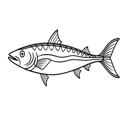 Fototapeta premium Fish logo icon silhouette vector art illustration 