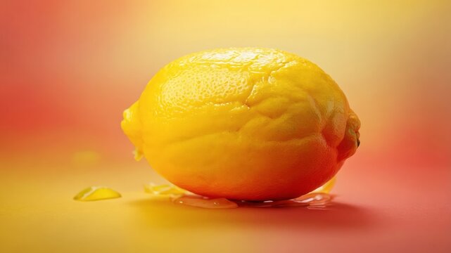 A playful gradient background with a lemon yellow merging into a vibrant coral.