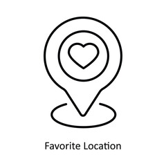 Favorite Location vsolid icon style illustration. EPS 10 File