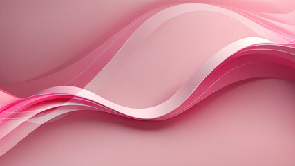 Fototapeta premium abstract pink 3d curves on pink lighter background for design banner poster wallpaper