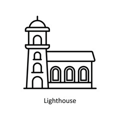 Lighthouse solid icon style illustration. EPS 10 File