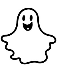 Ghost halloween clip art design on plain white transparent isolated background for card, shirt, hoodie, sweatshirt, apparel, card, tag, mug, icon, poster or badge