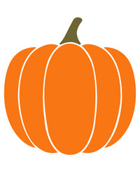 Pumpkin clip art design on plain white transparent isolated background for card, shirt, hoodie, sweatshirt, apparel, tag, mug, icon, poster or badge