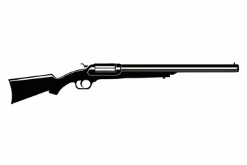 Hunting gun silhouette vector illustration