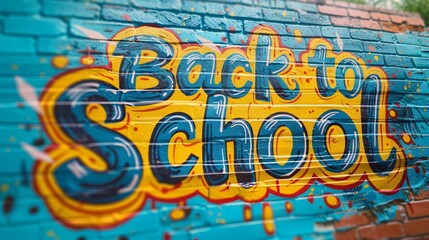 Obraz premium back to school lettering on the wall
