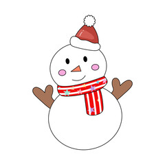 Cute Christmas Snowman Pattern Vector background 