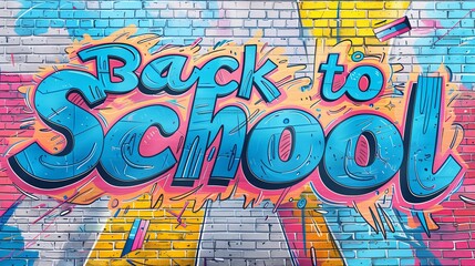 Obraz premium back to school lettering on the wall