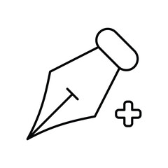 add point line icon with white background vector stock illustration