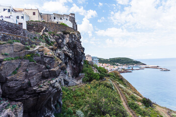 Landscape of old town in Castelsardo, a town in Sardinia, Italy, located in the northwest of the island within the Province of Sassari.