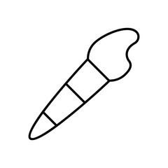 paint brush line icon with white background vector stock illustration