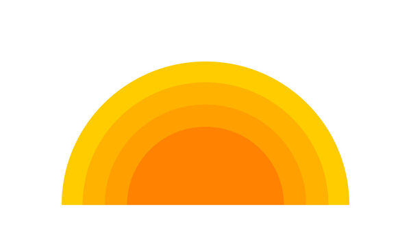 sunset, retro sun - vector illustration