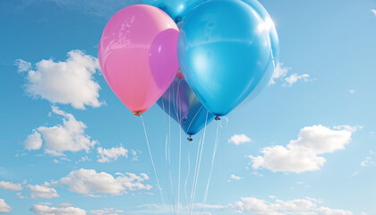Obraz premium balloons flying in the sky
