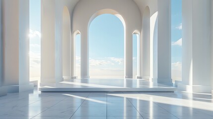 Product Podium with Luxury Architecture. AI generated illustration