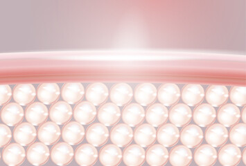 3d illustration of skin exposed to UV rays