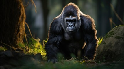 Obraz premium Majestic Gorilla in Forest