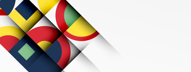 Modern geometrical abstract background - circles. Business or technology presentation design