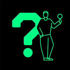 Simple Set of Question Related Vector Line Icons. Contains such Icons as Puzzle, Confused Man, Question Mark and more. Editable Stroke. 