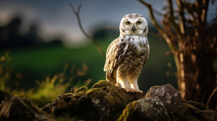 Obraz premium Majestic Snowy Owl Portrait