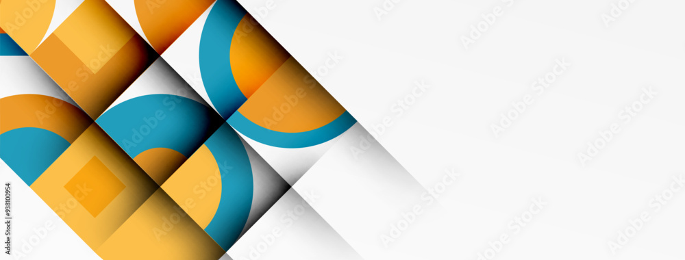 Aufkleber modern geometrical abstract background - circles. business or technology presentation design