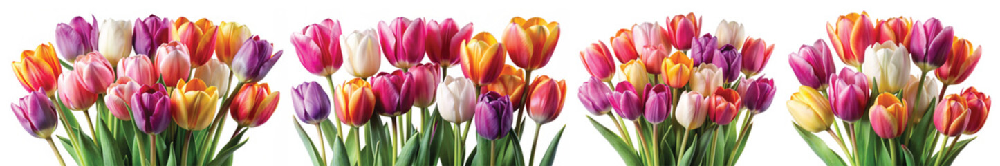 Fototapeta premium tulips isolated on white