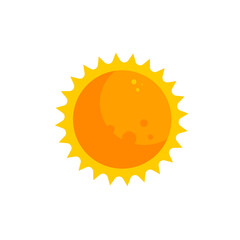 orange sun, sunshine - vector illustration